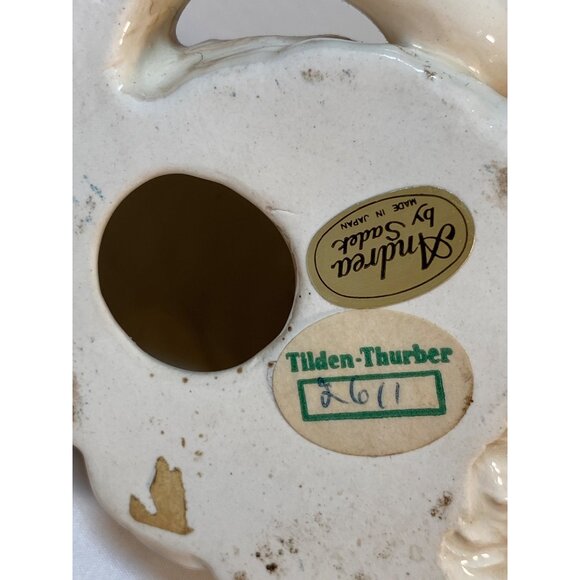 VTG Andrea by Sadek  Tabby Cat Blue Eye Ceramic Figure Tilden Thurber 2611 Japan - Picture 14 of 14